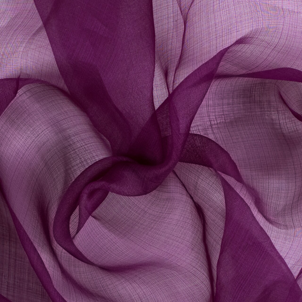 1 Yard Purple Magic Loosely Woven Silk Organza Fabric Full Volume, 57 Inches Width